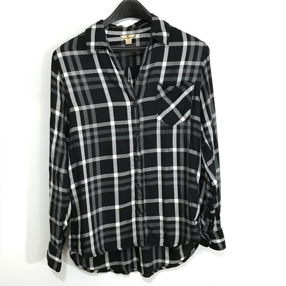 Woolrich Tops - Woolrich Black Plaid Blouse